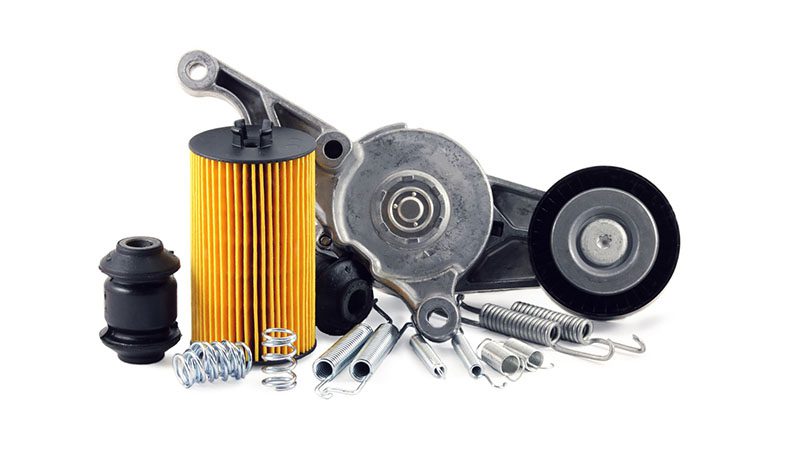 Close-up view of aftermarket auto parts highlighting detail and craftsmanship.