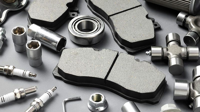Close-up of high-quality auto parts emphasizing durability and precise manufacturing.