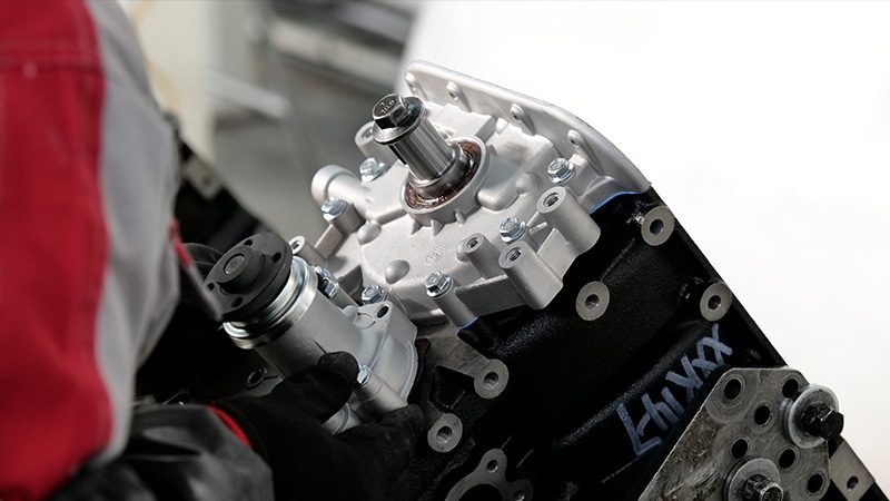 Auto engine assembly line at Nanjing Woda Auto Technology Co., Ltd.’s factory.