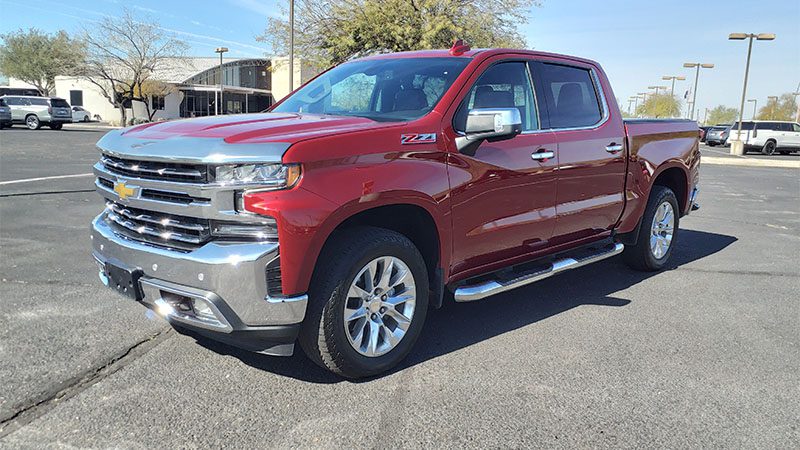 Close-up of a Chevrolet Silverado 1500.