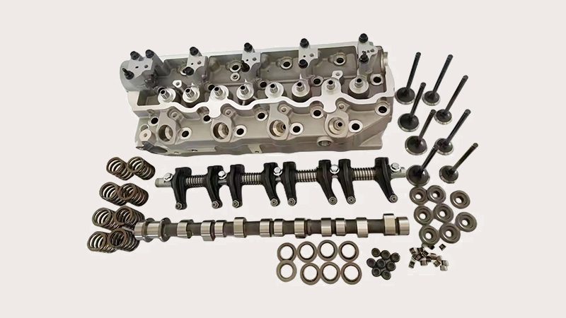 Close up of a 4D56 cylinder head