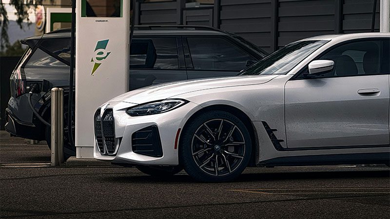 Electric car showcasing eco-friendly design and innovation.
