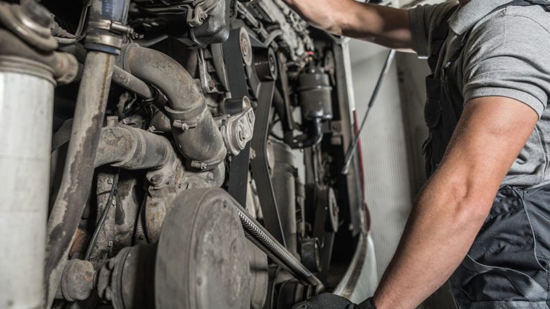 Beginning of the engine overhaul process, where the engine is disassembled for inspection and repair.