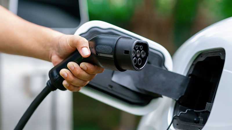 Plug-in charging ports for hybrid vehicles.