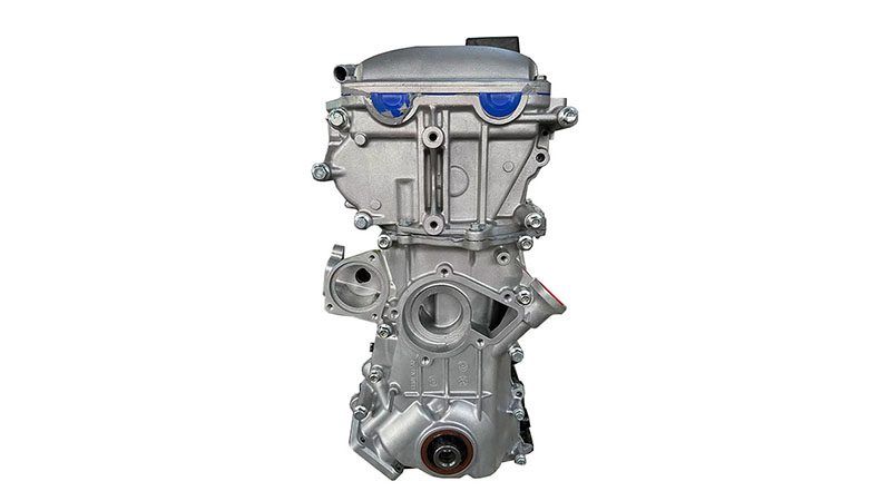 Side view of a KA24 engine, highlighting its structure and key components for automotive performance.