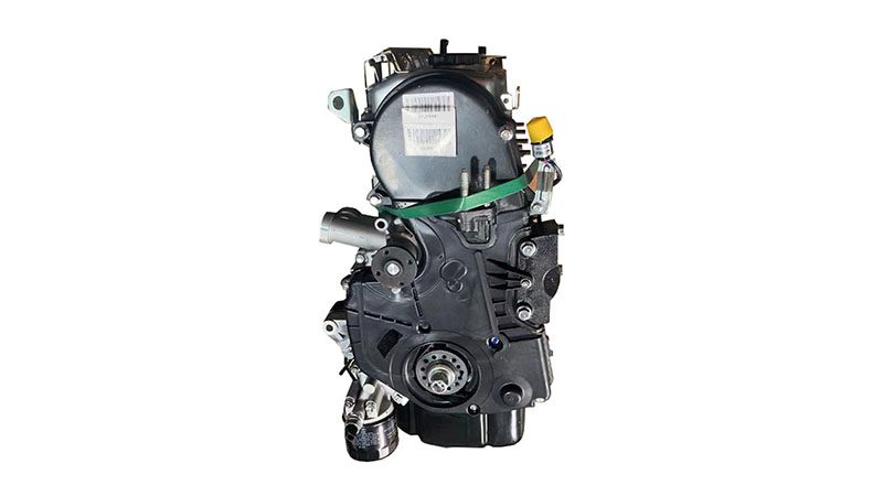 Side view of a Mitsubishi 4G63 engine.