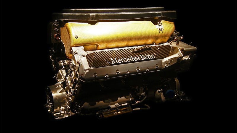 Mercedes-Benz car engine, highlighting precision engineering and reliability.