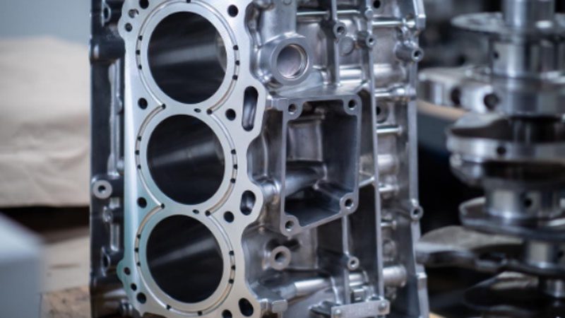 Close up of Toyota 2GR-FE engine.