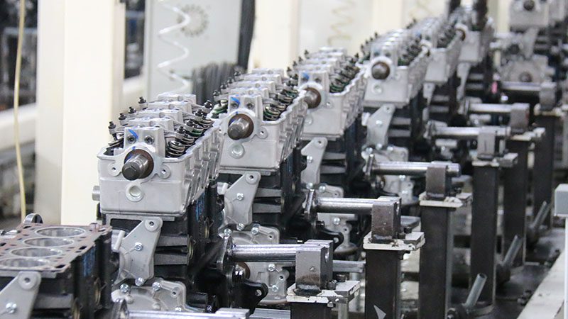 Auto engine assembly line at Nanjing Woda Auto Technology Co., Ltd.