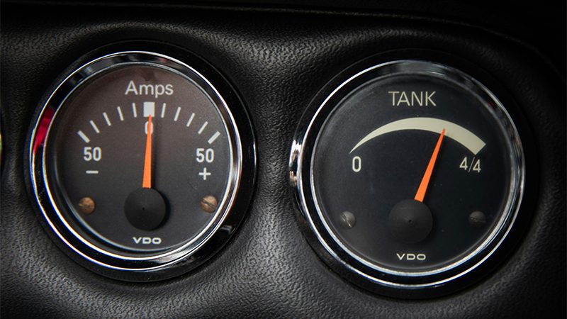 Close-up of a car dashboard
