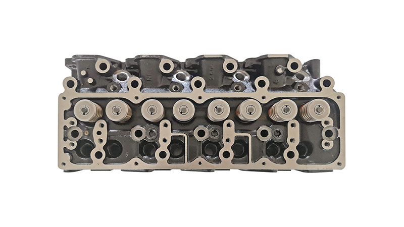 Close-up of a Nissan QD32 cylinder head.