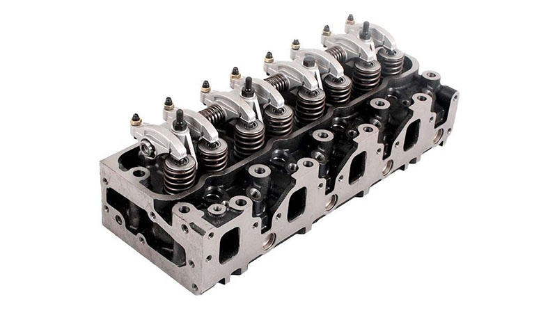 Close-up of an Isuzu 4JB1 cylinder head.