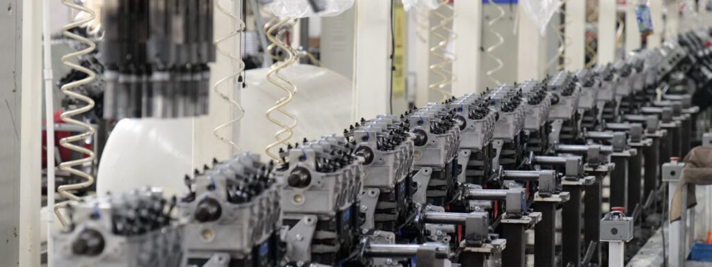 Auto engine production line with advanced manufacturing processes
