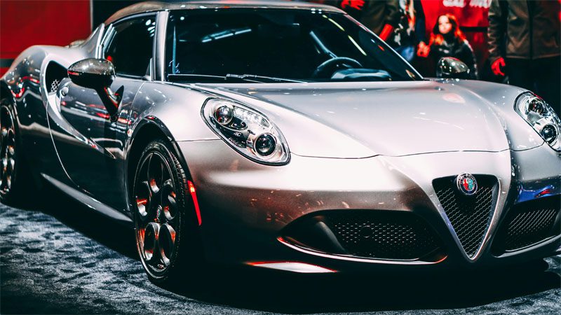 Luxury car on display at the SEMA Show