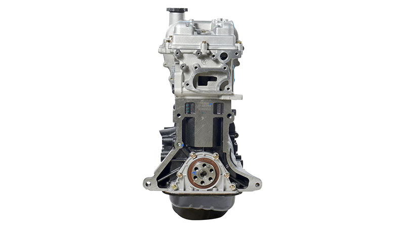 Side view of a B12D1 long block engine.