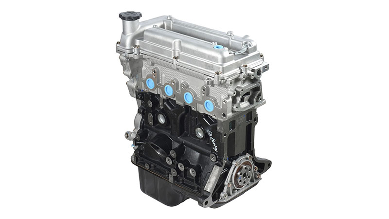B12D1 1.2L long block engine showing cylinder head and block components.