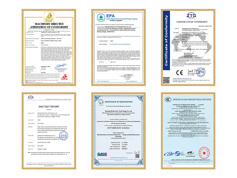 Certifications de qualité et références commerciales de Nanjing Woda Auto Technology Co., Ltd.