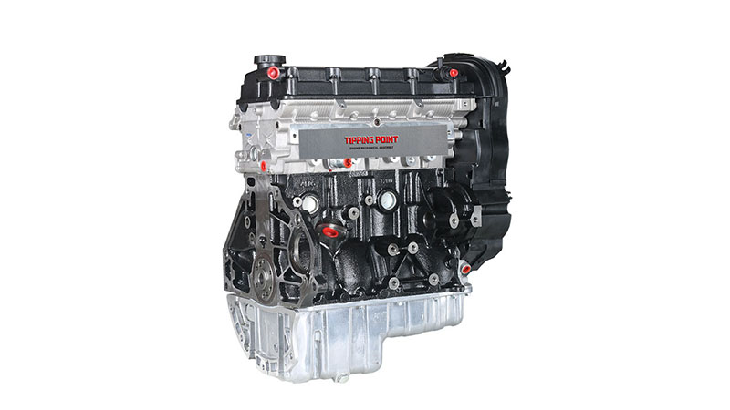 Front view of Chevrolet Aveo F16D3 long block engine assembly.
