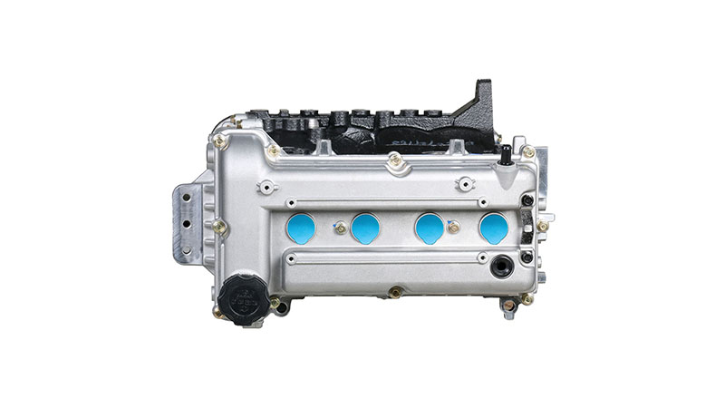 Top view of Chevrolet Aveo B12D1 long block engine assembly.