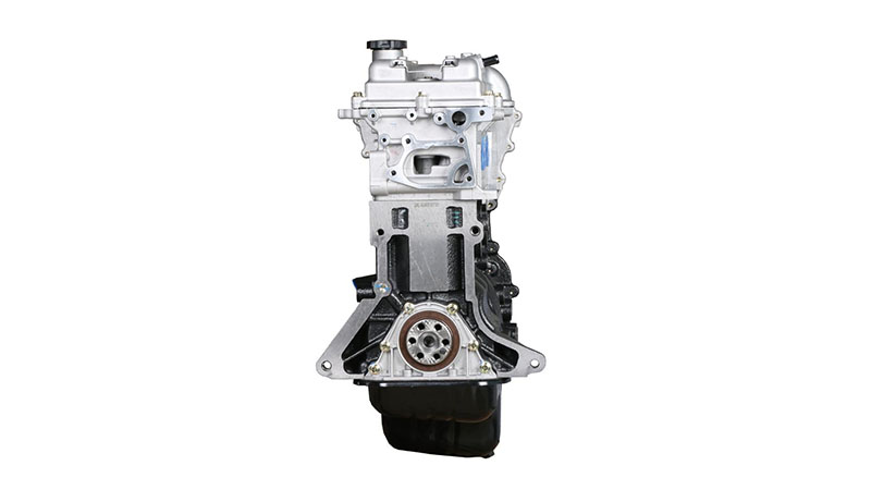 Side view of Chevrolet Aveo B12D1 long block engine assembly.