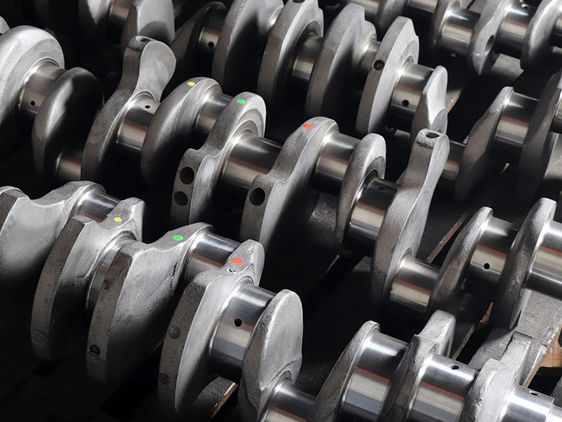 New crankshafts displayed in bulk