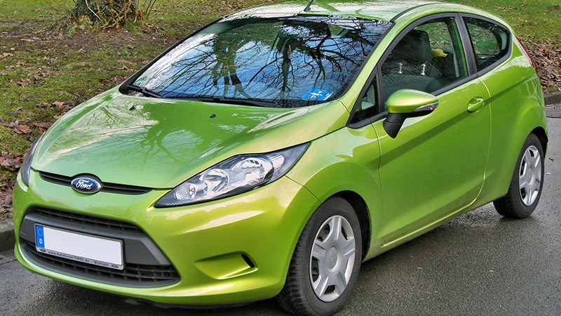 Ford Fiesta Mk7 front view showing seventh-generation hatchback design.