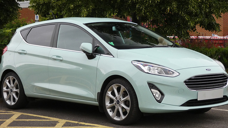 2017 Ford Fiesta 1.0 EcoBoost model showing front exterior design.