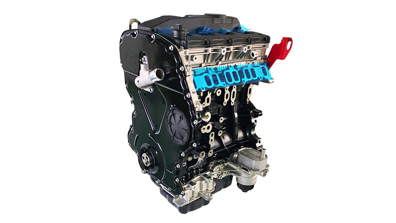 Ford Duratorq long block engine showing complete assembly.