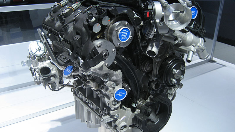 Ford EcoBoost demo engine used in modern Ford vehicles.