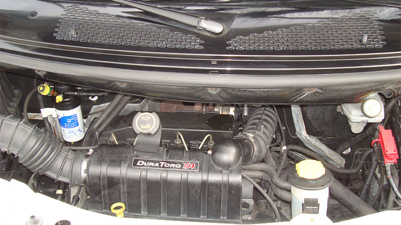 Ford Duratorq diesel engine close-up with detailed engine parts.