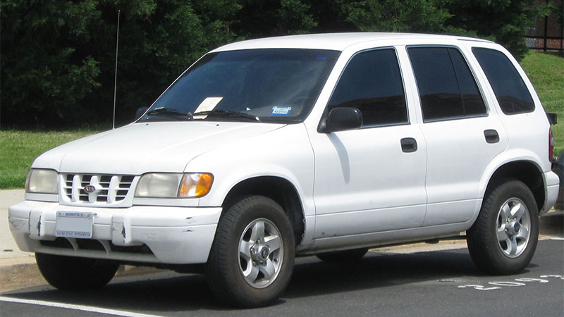 Front view of a Kia Sportage.