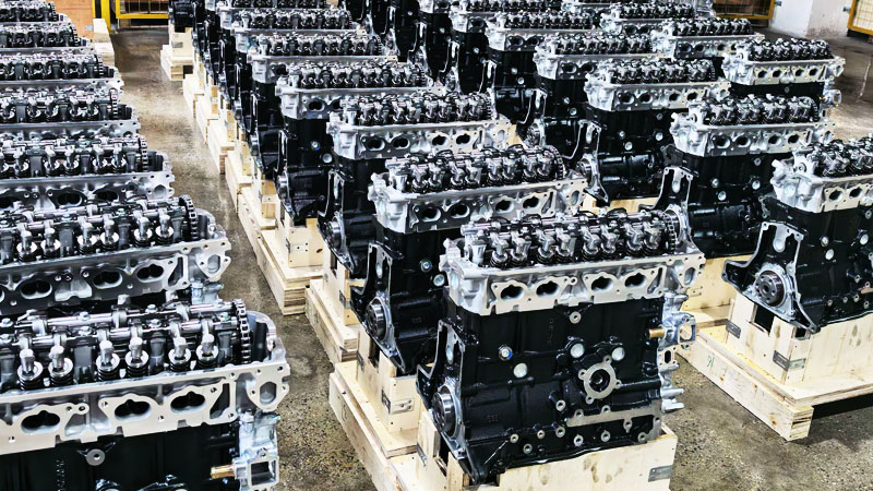 Bulk engines lined up for export and global B2B supply.
