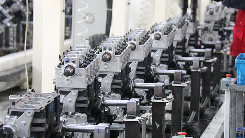 Auto engine assembly line at Nanjing Woda Auto Technology Co., Ltd.