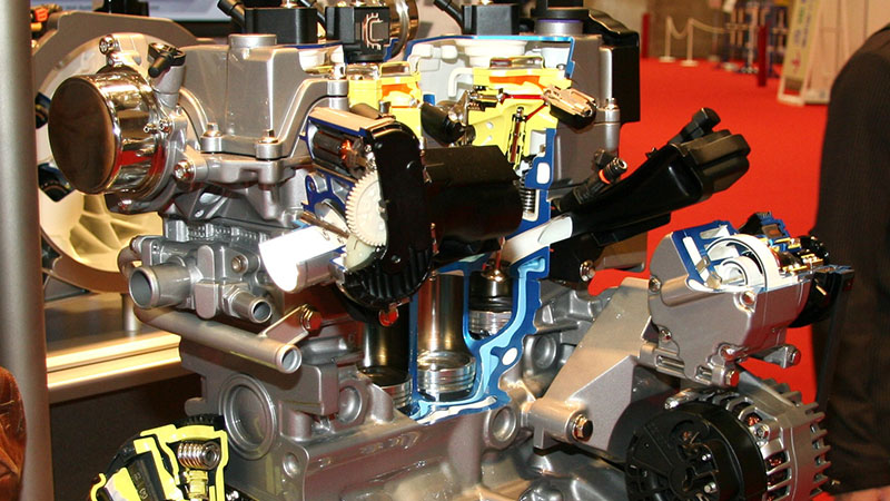 Close-up of a Fiat FIRE engine.