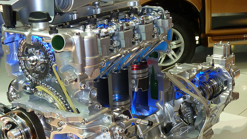 Isuzu D-Max engine showing modern diesel engine components.