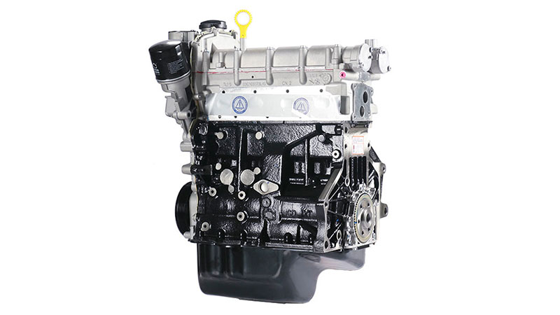 Close-up of Volkswagen EA111 engine.