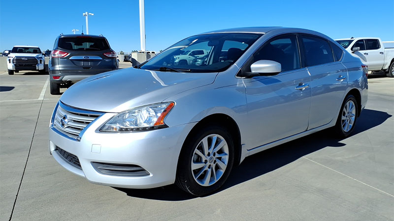 Front view of a 2015 Nissan Sentra SV.