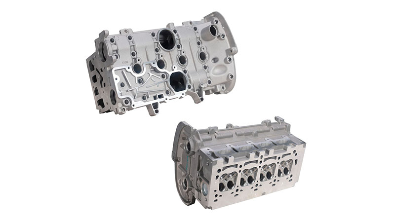 Renault K4M cylinder head casting close-up.