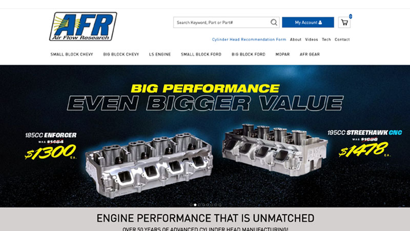 Screenshot of AFR official website.