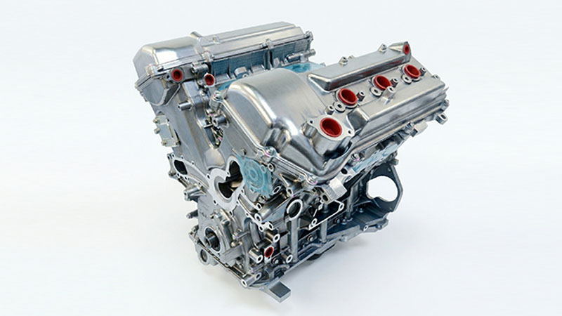 Close-up of Toyota 1GR-FE 4.0L V6 engine.