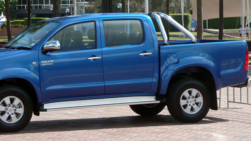 Toyota Hilux pickup truck exterior view.