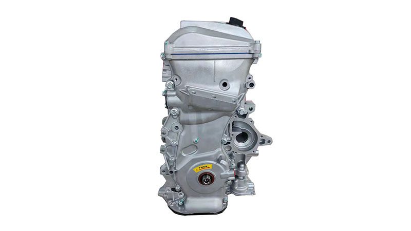 Side view of a bare Toyota 2AZ-FE engine.