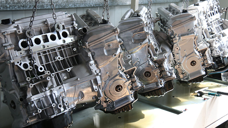 Auto engines assembled at Woda Auto’s factory.
