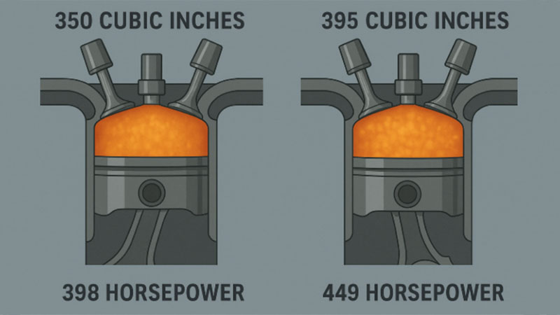 How much HP a stroker engine adds.