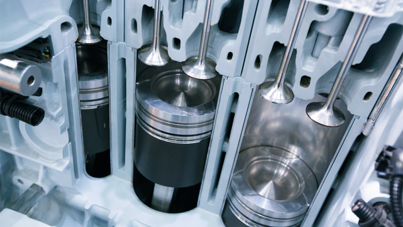 Centres supérieur et inférieur du mouvement du piston.