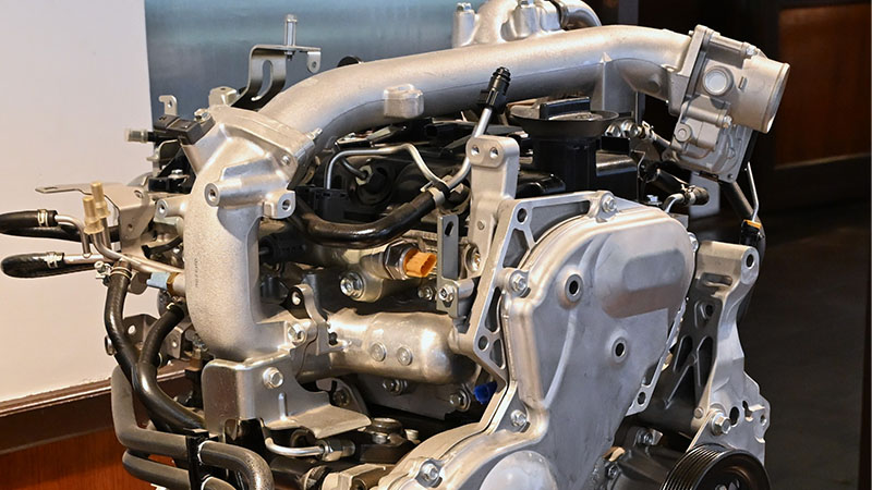 2010 Nissan YD25DDTi turbo diesel engine close-up view.